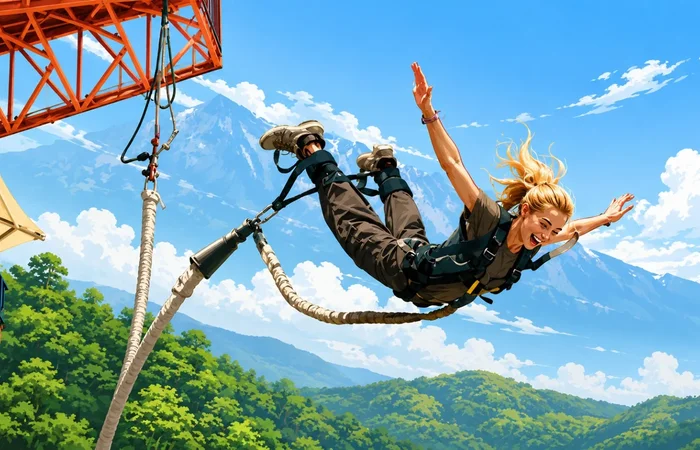 Bungy 107 Mters Splesh Bungee in Rishikesh